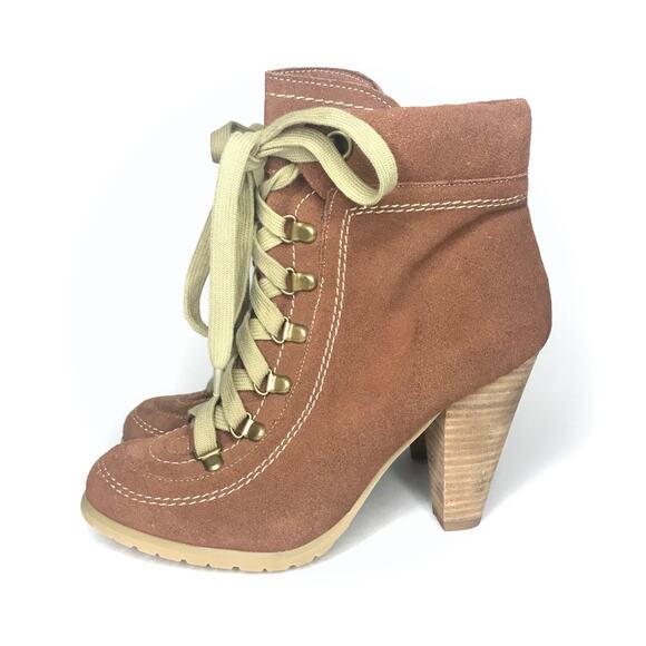 Chinese Laundry Fearsome Suede Booties Heels Womens 8M - Picture 2 of 15